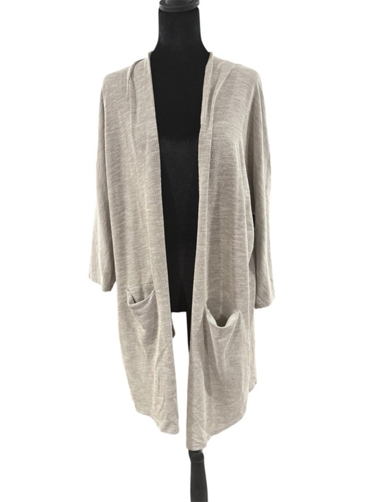 DONNI. Sweaters - 337. DONNI. Light Gray Women’s Open-Front Pocket Cardigan One Size